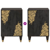 Mobile da Bagno Nero 38 x 33 x 58 cm Legno di mango massello 4018829