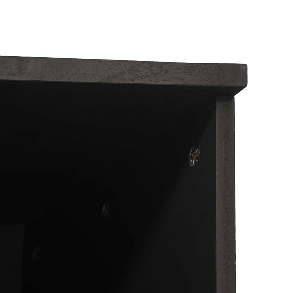 Credenza Nero 38 x 33 x 160 cm Legno di mango massello 4018830