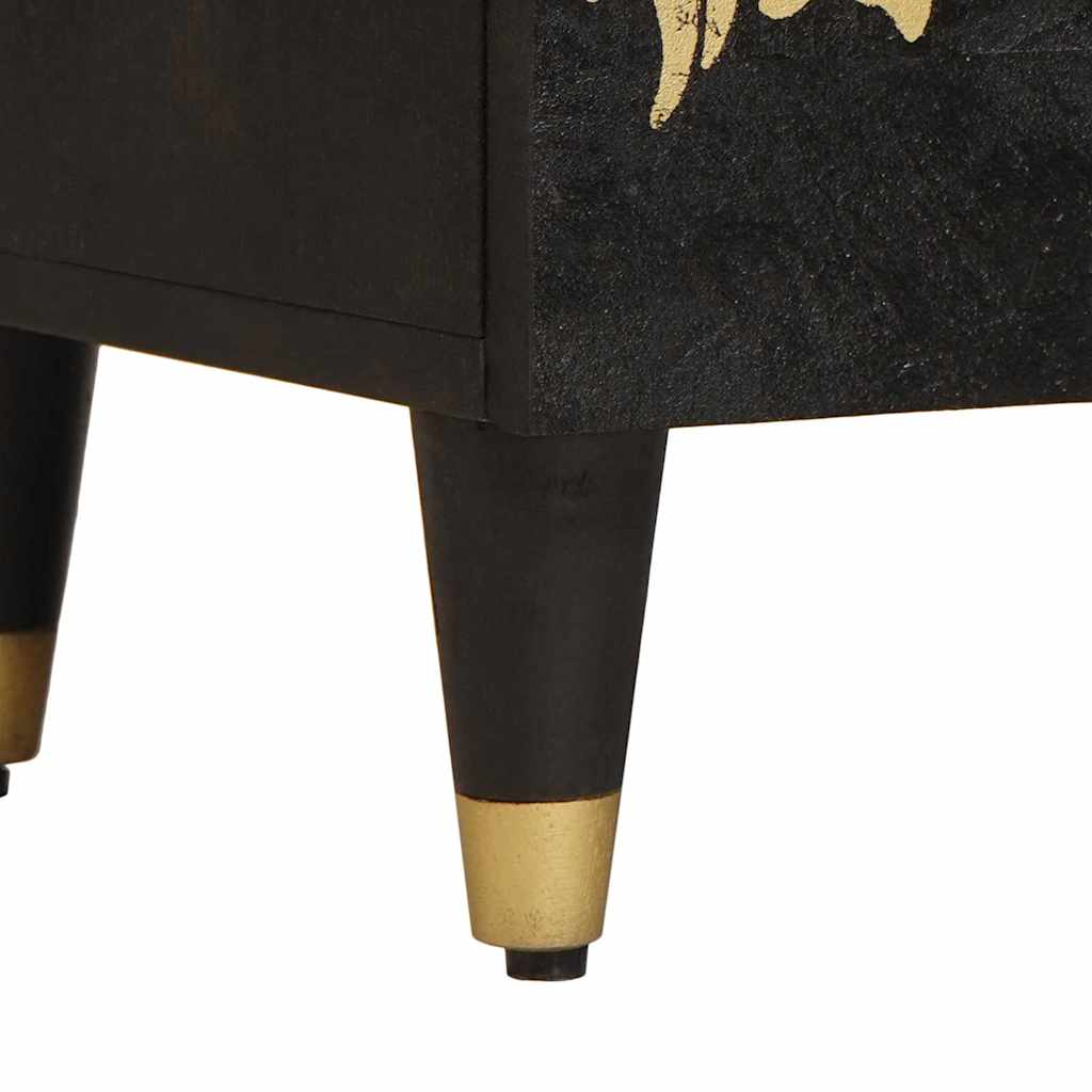 Credenza Nero 40 x 33 x 75 cm Legno di mango massello 4018831