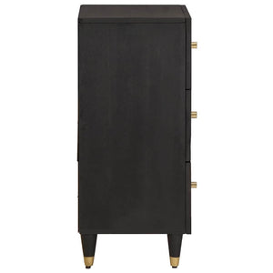 Credenza Nero 40 x 33 x 75 cm Legno di mango massello 4018831