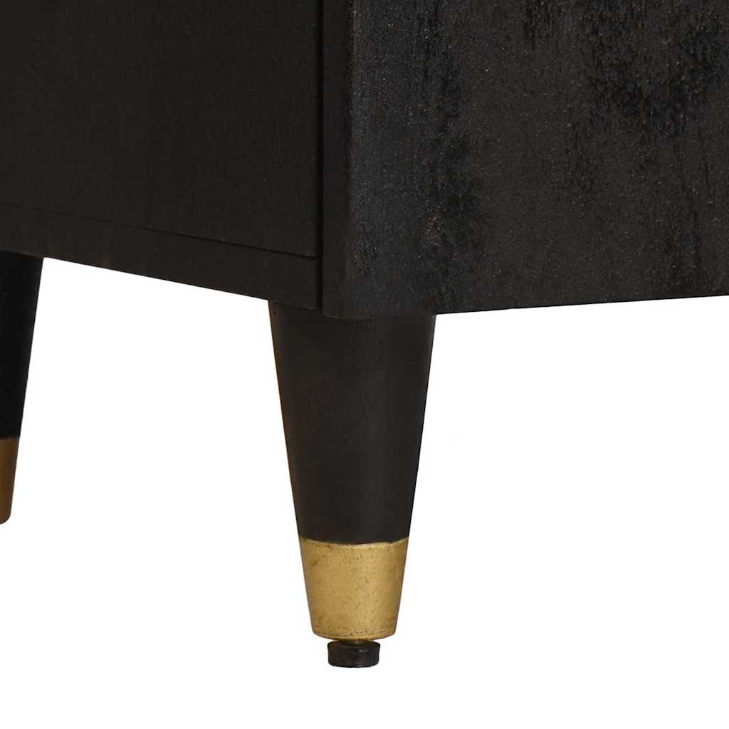 Credenza con porta Nero 40 x 33 x 75 cm Legno di mango massello 4018832