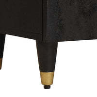 Credenza con porta Nero 40 x 33 x 75 cm Legno di mango massello 4018832