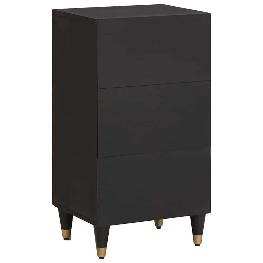Credenza con porta Nero 40 x 33 x 75 cm Legno di mango massello 4018832