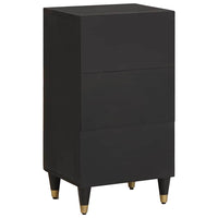 Credenza con porta Nero 40 x 33 x 75 cm Legno di mango massello 4018832