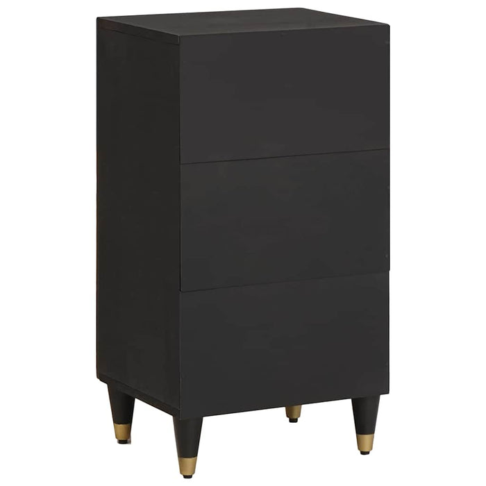 Credenza con porta Nero 40 x 33 x 75 cm Legno di mango massello 4018832