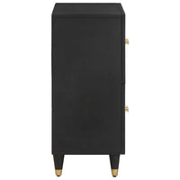 Credenza con porta Nero 60 x 33 x 75 cm Legno di mango massello 4018834