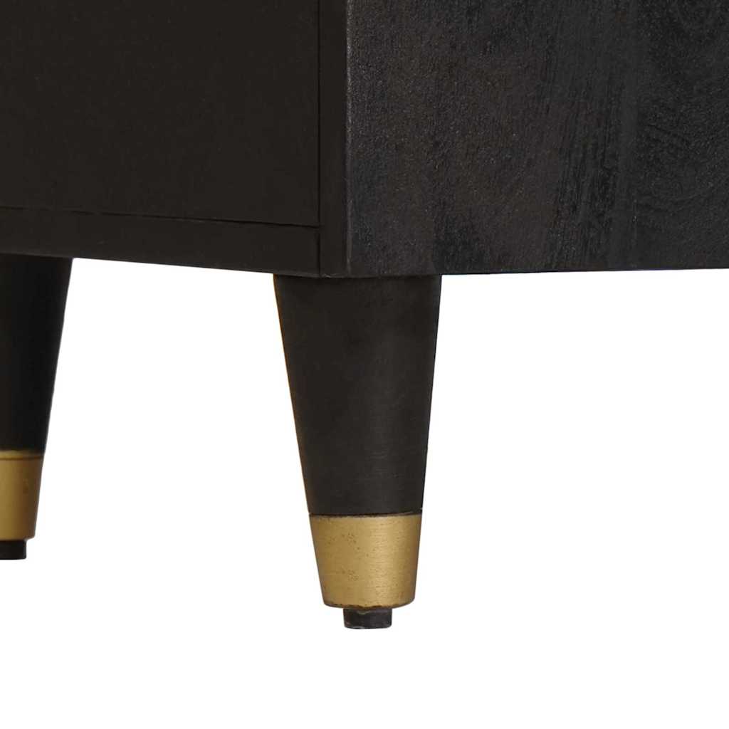 Credenza Nero 40 x 33 x 110 cm Legno di mango massello 4018837