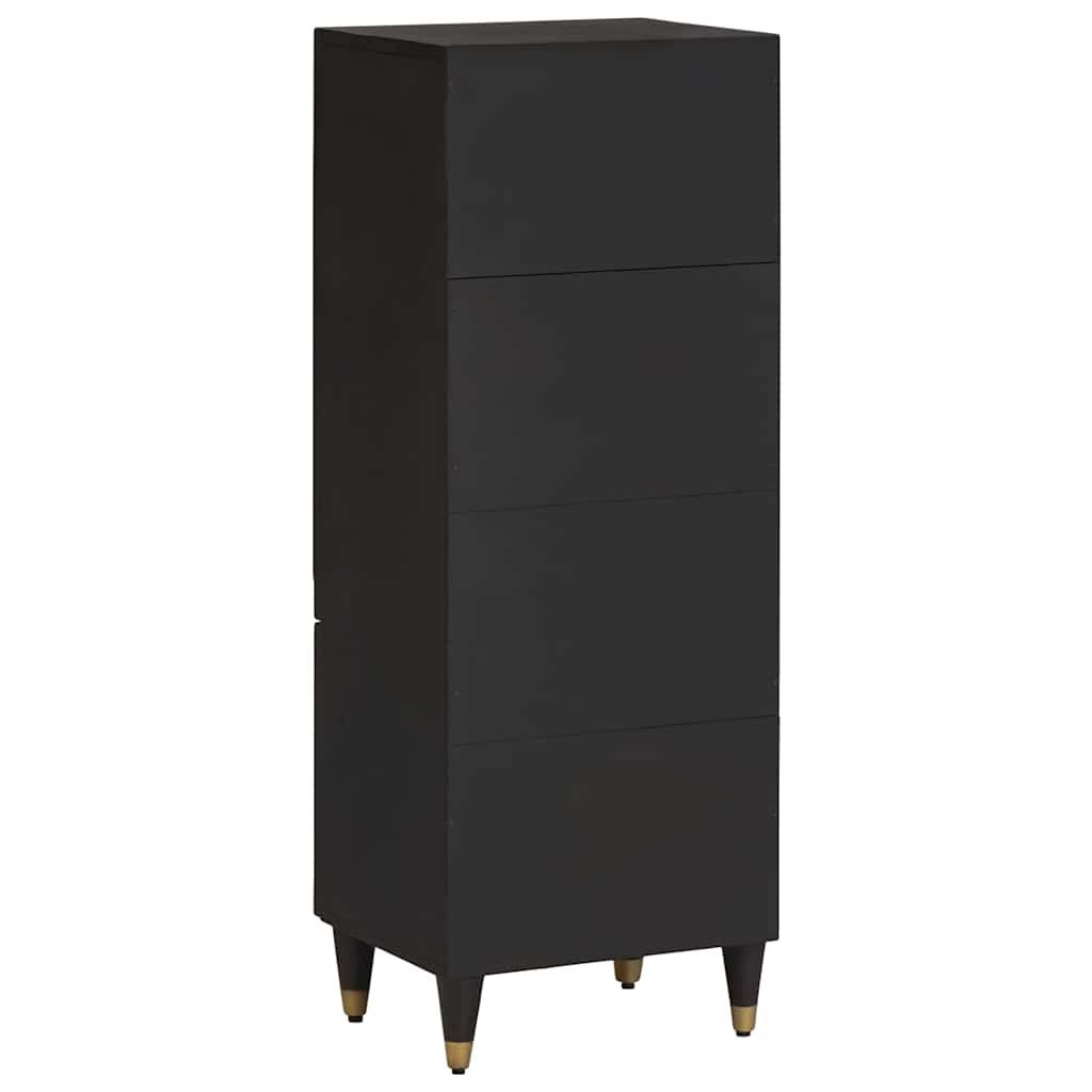 Credenza Nero 40 x 33 x 110 cm Legno di mango massello 4018837