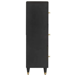 Credenza Nero 40 x 33 x 110 cm Legno di mango massello 4018837