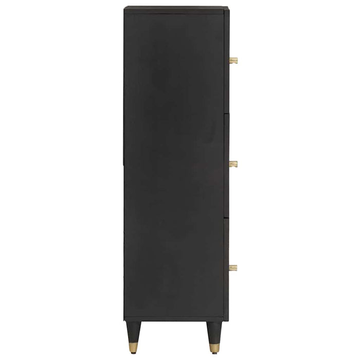Credenza Nero 40 x 33 x 110 cm Legno di mango massello 4018837