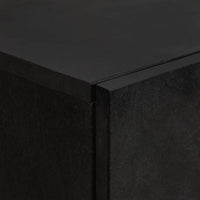 Credenza-Buffet-Armadio da cucina Nero 60 x 33 x 100 cm Legno di mango massello