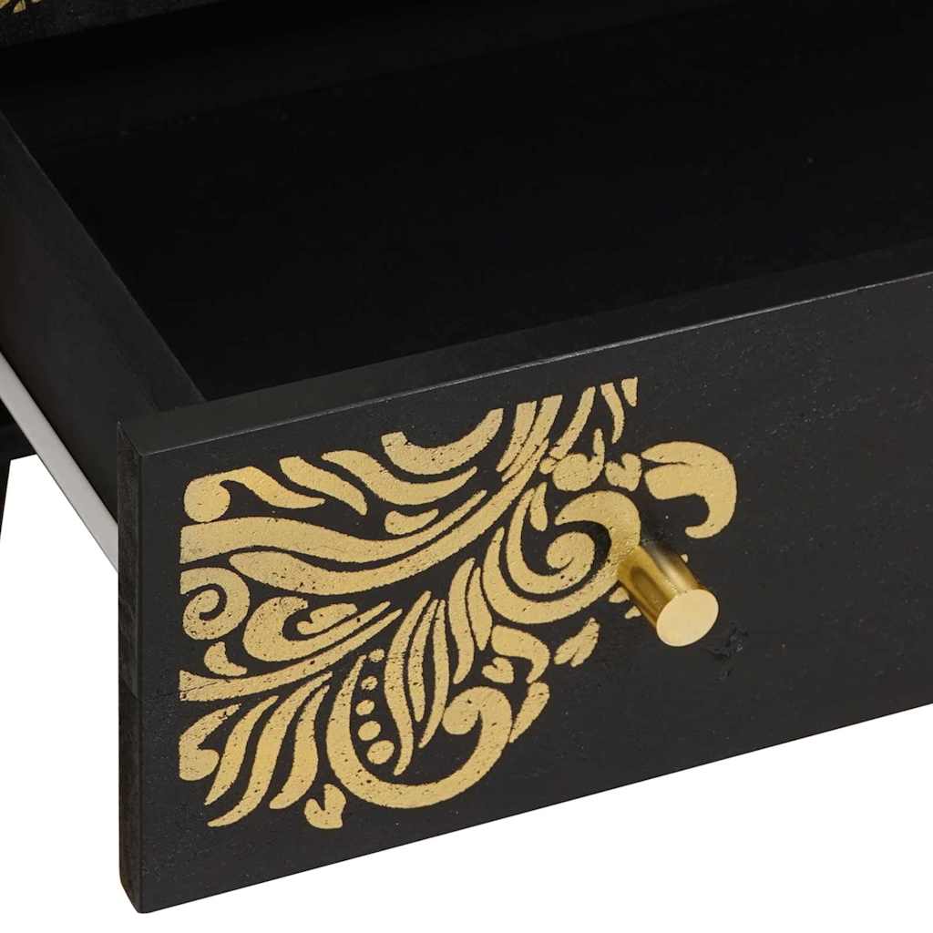 Credenza Nero 60 x 33 x 100 cm Legno di mango massello 4018838