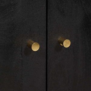 Credenza Nero 60 x 33 x 100 cm Legno di mango massello 4018838