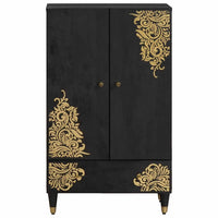 Credenza Nero 60 x 33 x 100 cm Legno di mango massello 4018838