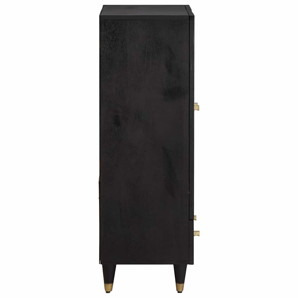 Credenza Nero 60 x 33 x 100 cm Legno di mango massello 4018838