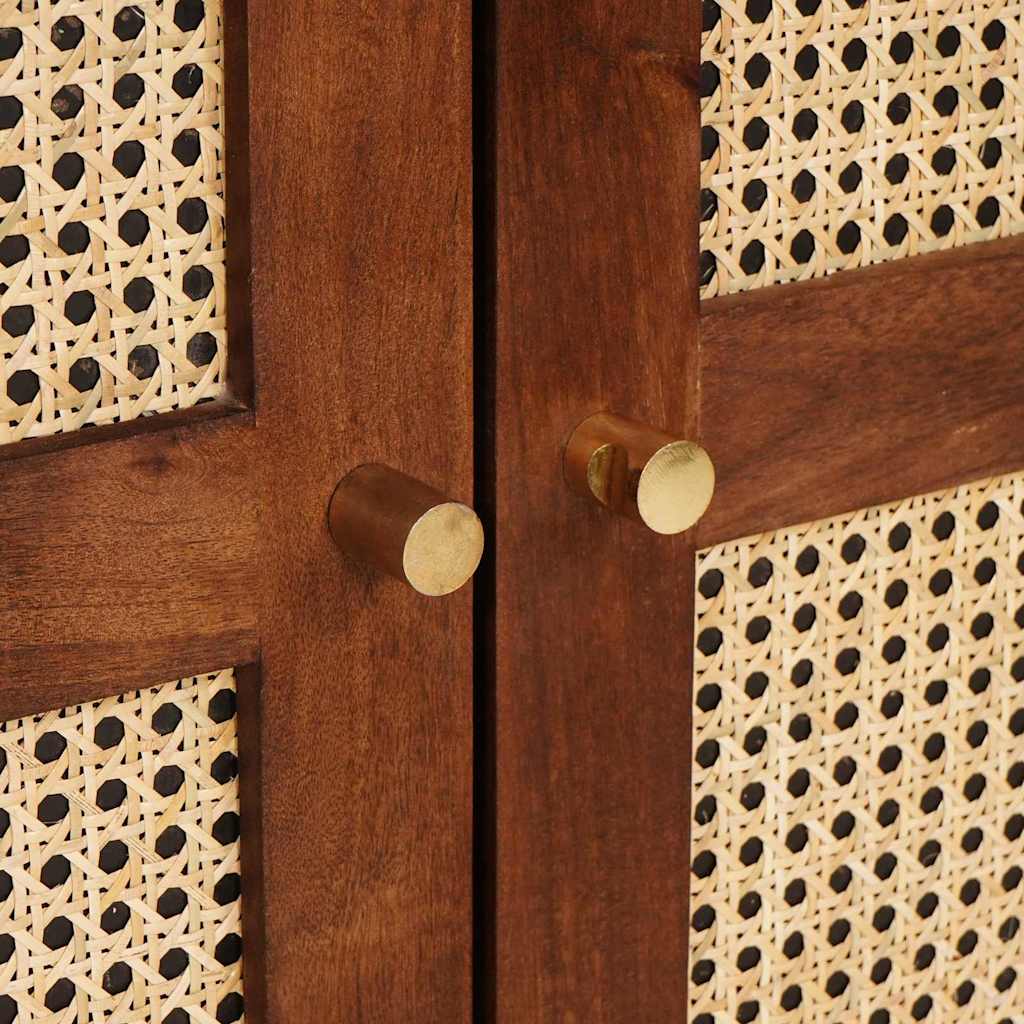 vidaXL Credenza Marrone 60 x 33.5 x 75 cm legno massello di mango