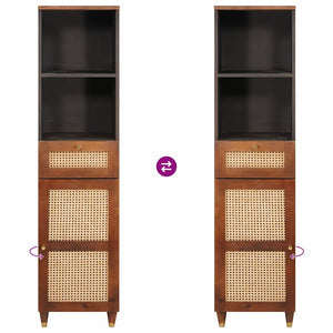 vidaXL Credenza con cassetto con porta Marrone 38 x 33.5 x 160 cm