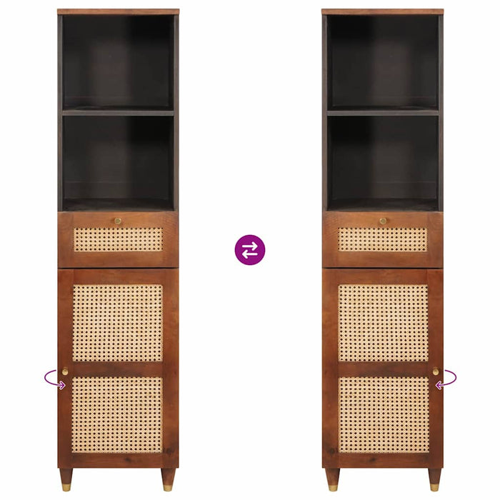 vidaXL Credenza con cassetto con porta Marrone 38 x 33.5 x 160 cm