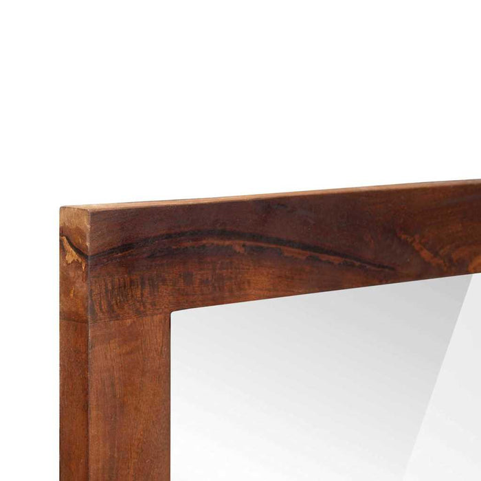 vidaXL Specchio con specchio marrone e argento 50 x 70 cm