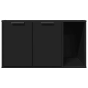 vidaXL Recinto per Lettiera per Gatti Nero 80x50x45 cm in Truciolato