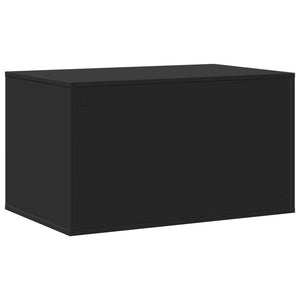 vidaXL Recinto per Lettiera per Gatti Nero 80x50x45 cm in Truciolato