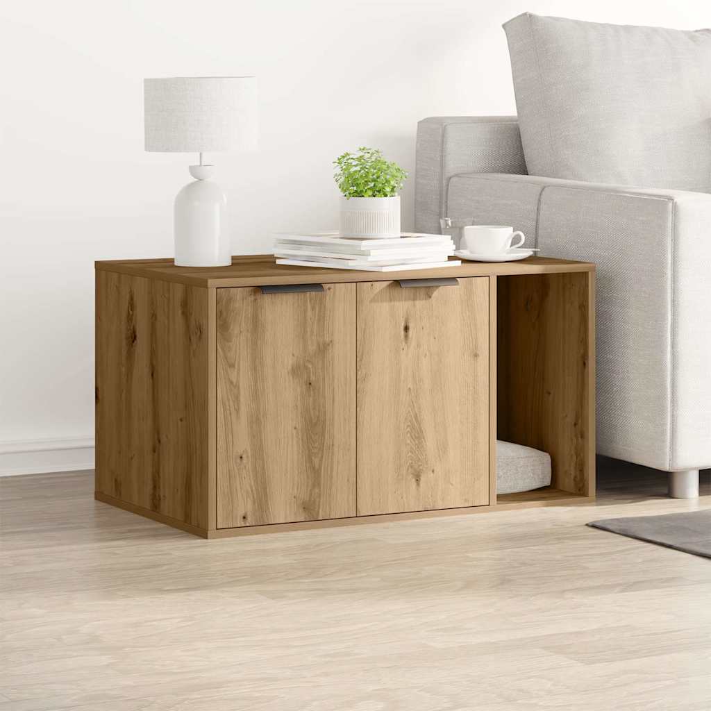 Recinto Lettiera Rovere Artigianale 80x50x45 cm in Truciolato 857741