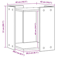 Recinto Lettiera Rovere Artigianale 42x42x51 cm in Truciolato 857750