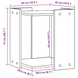 Recinto Lettiera Rovere Artigianale 42x42x51 cm in Truciolato 857750