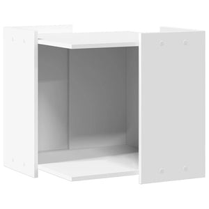 Recinto per Lettiera per Gatti Bianco 53x53x51 cm in Truciolato 857751