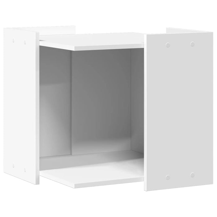 Recinto per Lettiera per Gatti Bianco 53x53x51 cm in Truciolato 857751