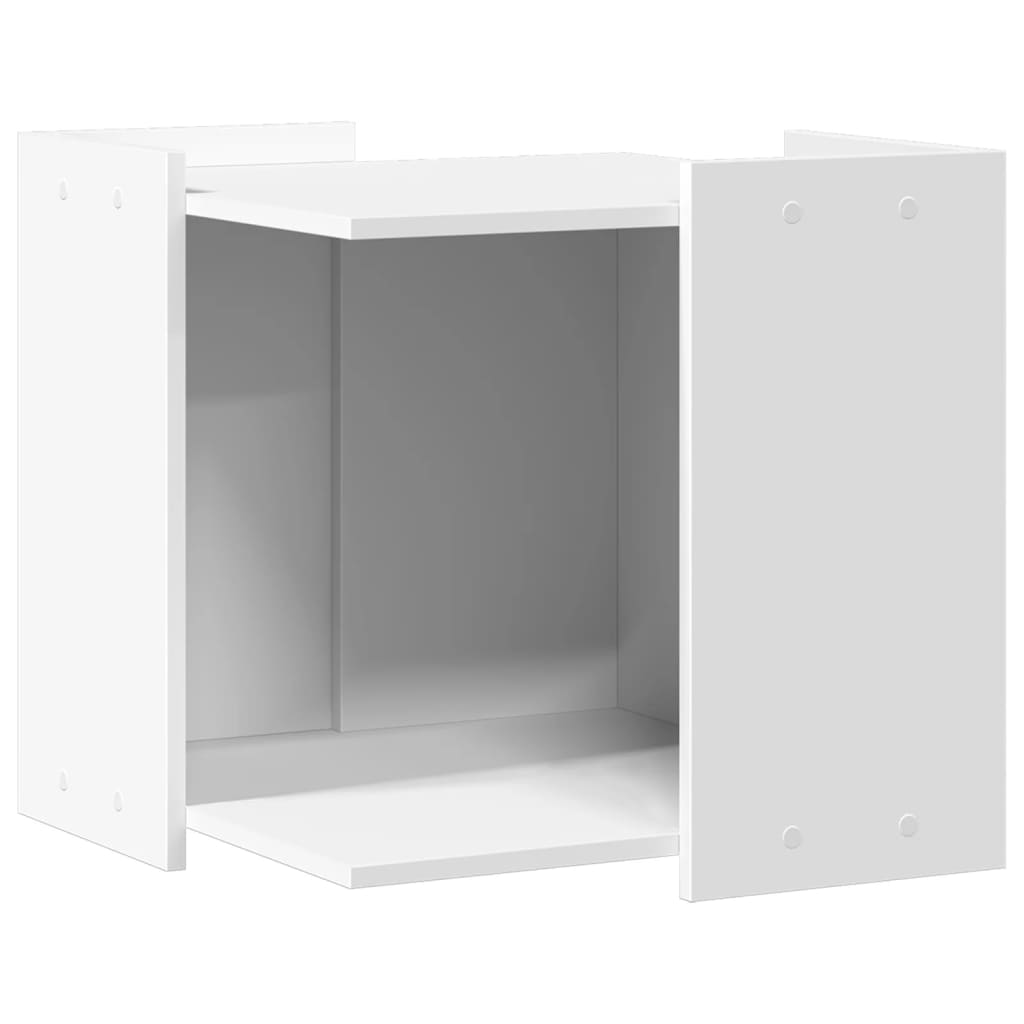 Recinto per Lettiera per Gatti Bianco 53x53x51 cm in Truciolato
