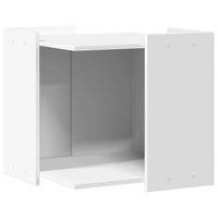 Recinto per Lettiera per Gatti Bianco 53x53x51 cm in Truciolato