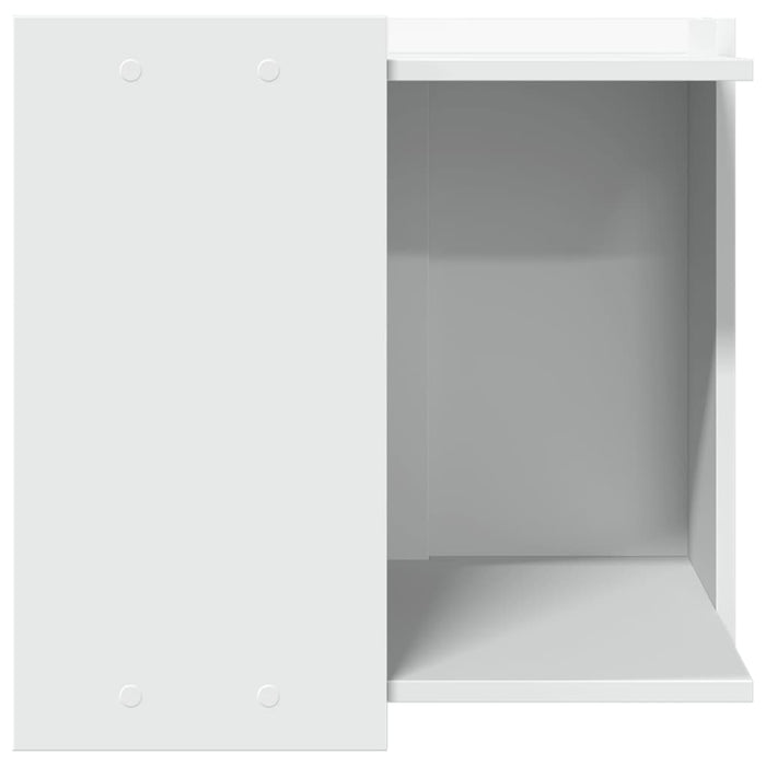 Recinto per Lettiera per Gatti Bianco 53x53x51 cm in Truciolato 857751