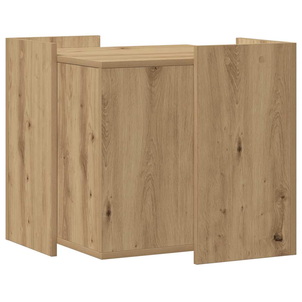 vidaXL Recinto Lettiera Rovere Artigianale 53x53x51 cm in Truciolato