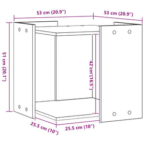 Recinto Lettiera Rovere Artigianale 53x53x51 cm in Truciolato 857759