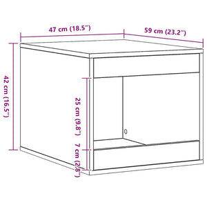 Recinto Lettiera Rovere Artigianale 47x59x42 cm in Truciolato 857768