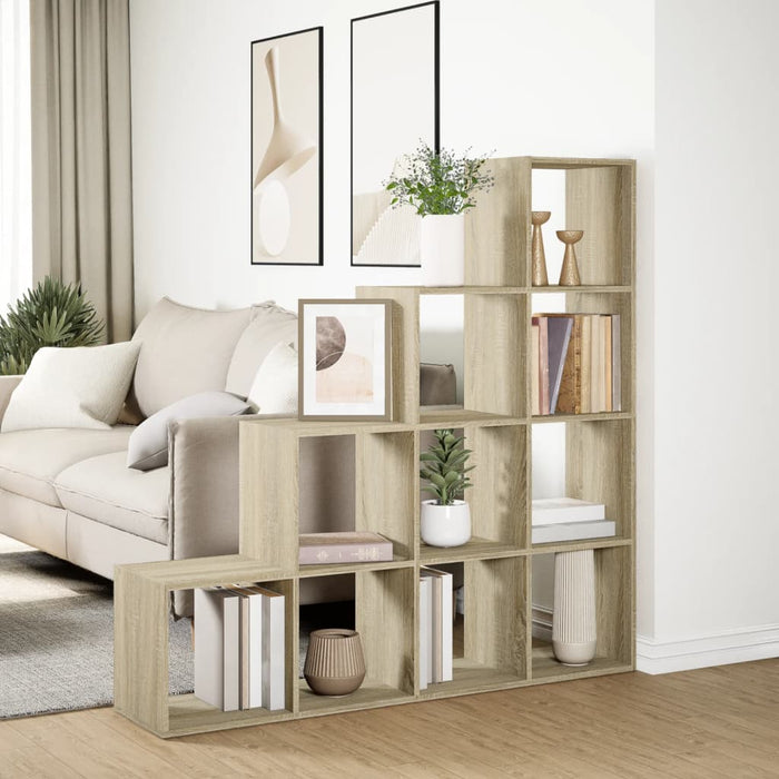 Libreria 4 Ripiani Rovere Sonoma 131,5x29x131,5 cm Truciolato 857969