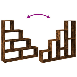 Libreria 4 Ripiani Rovere Fumo 143,5x29x143,5 cm in Truciolato 857998