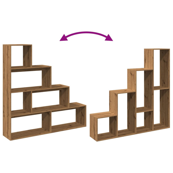 Libreria a 4 Ripiani Rovere 143,5x29x143,5 cm in Truciolato 858002