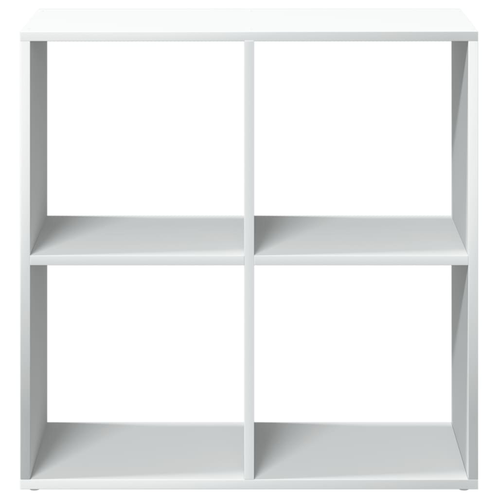 Libreria Divisoria-Scaffale per Libri-Mobile di Stoccaggio bianca 69,5x29x69,5 cm in legno ingegnerizzato