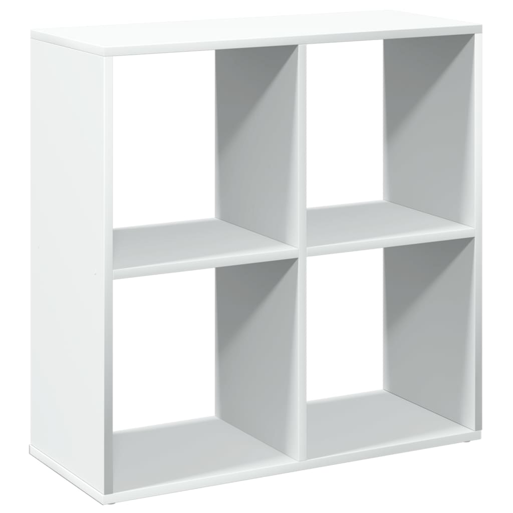 Libreria Divisoria-Scaffale per Libri-Mobile di Stoccaggio bianca 69,5x29x69,5 cm in legno ingegnerizzato