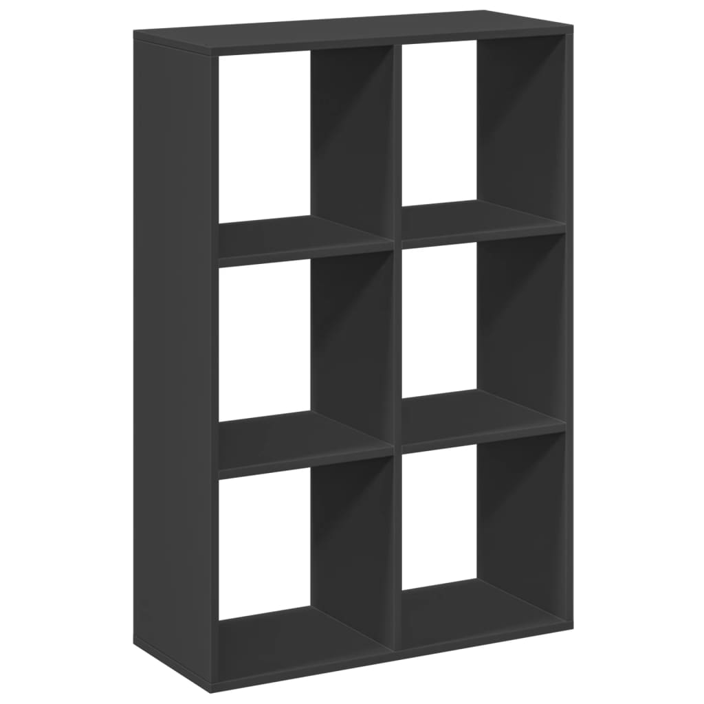 Libreria Divisorio Nera 69,5x29x103,5 cm in Truciolato 858013
