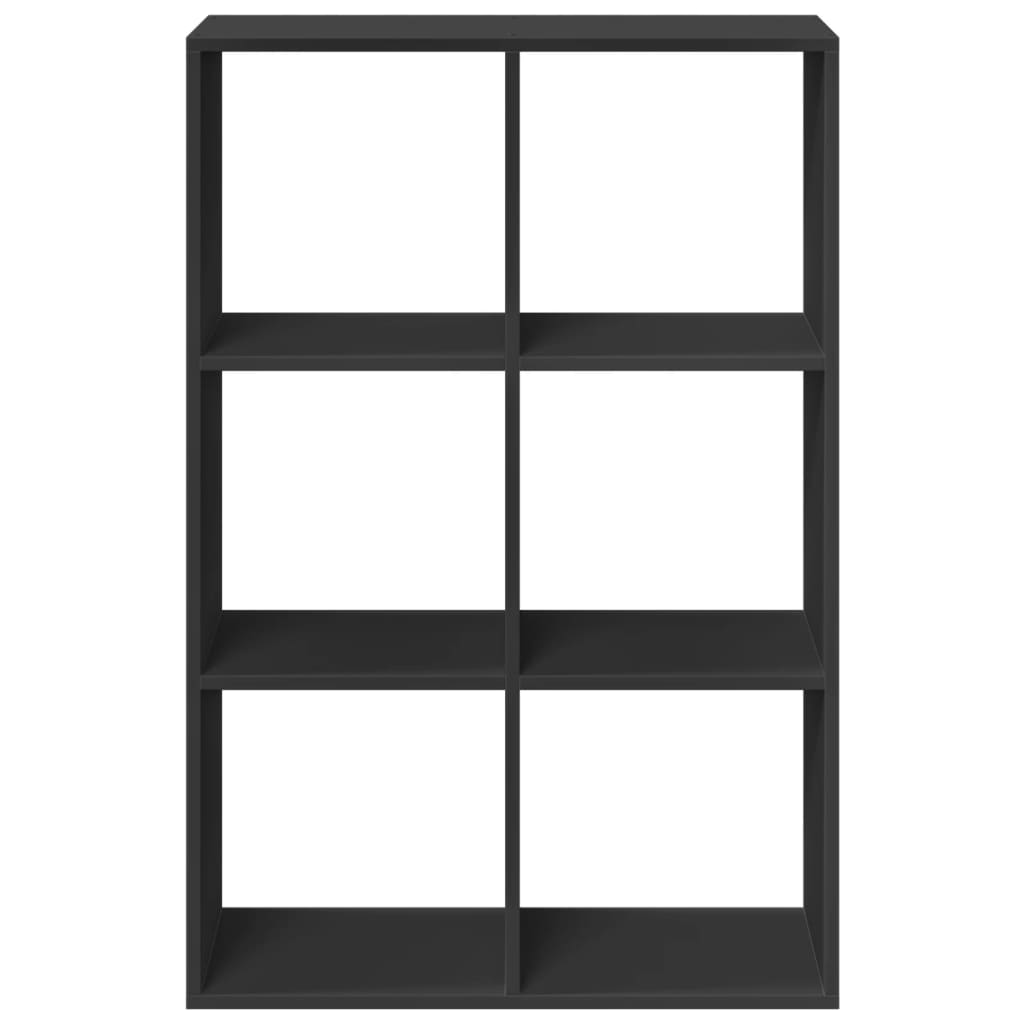 Libreria Divisorio Nera 69,5x29x103,5 cm in Truciolato 858013