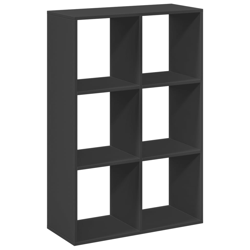 Libreria Divisorio Nera 69,5x29x103,5 cm in Truciolato 858013