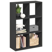 Libreria Divisorio Nera 69,5x29x103,5 cm in Truciolato 858013