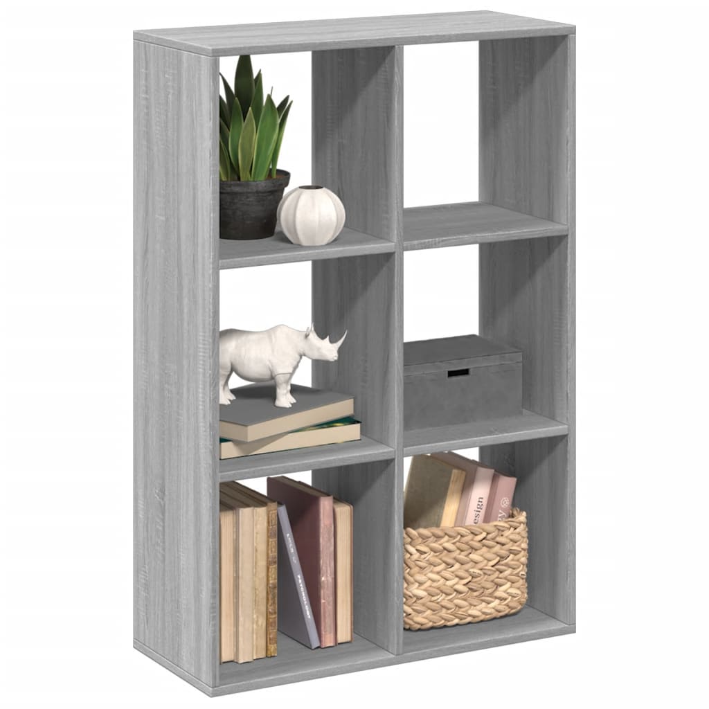 Libreria Divisorio Grigio Sonoma 69,5x29x103,5cm in Truciolato 858017