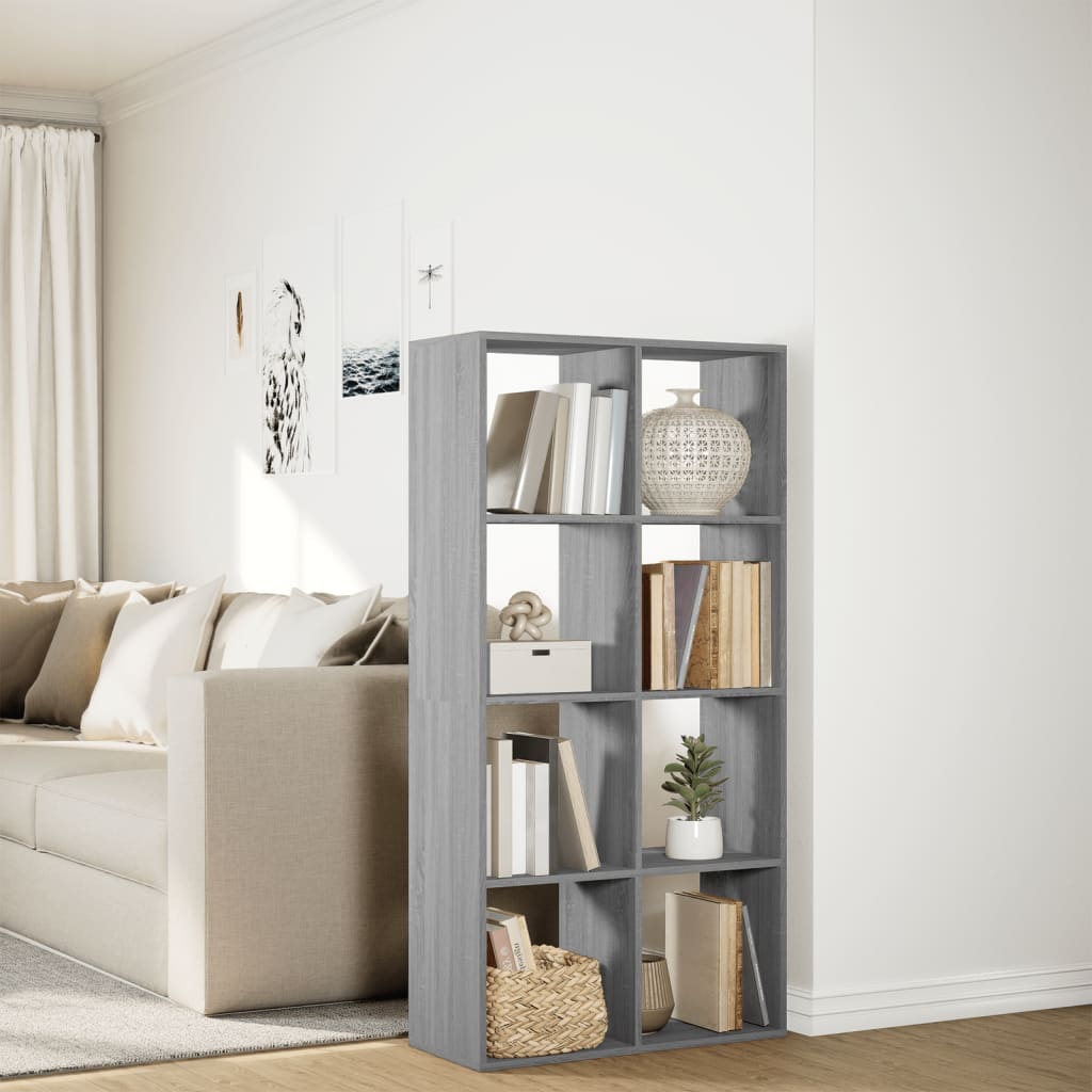 Libreria Divisorio Grigio Sonoma 69,5x29x137,5cm in Truciolato 858026