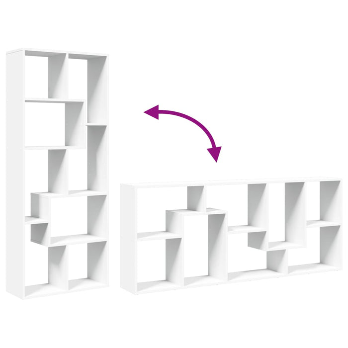 Libreria Divisorio Bianca 67x25x161,5 cm in Truciolato 858075