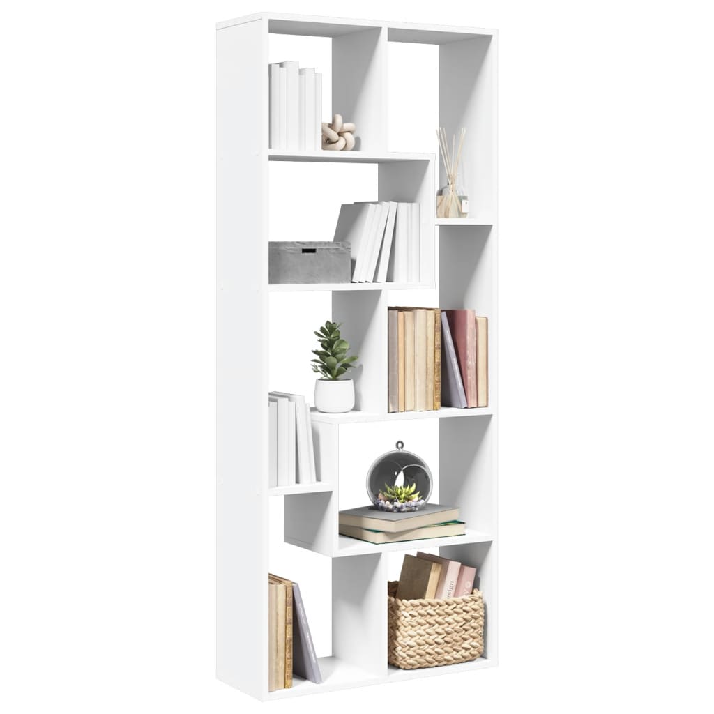 Libreria Divisorio Bianca 67x25x161,5 cm in Truciolato 858075