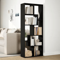 Libreria Divisorio Nera 67x25x161,5 cm in Truciolato 858076